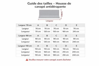 house antidérapante canapé